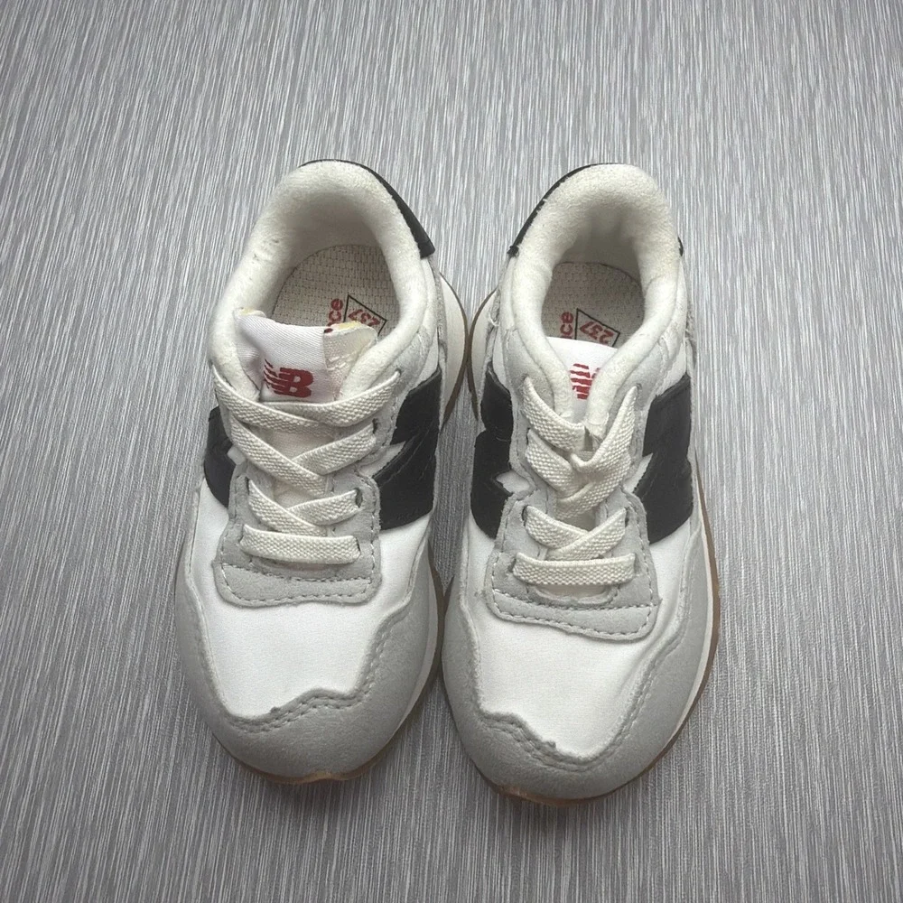New Balance 237 Toddler‎ Sneakers Gray Black Gum Sole Lace Up Shoes Kids 5.5